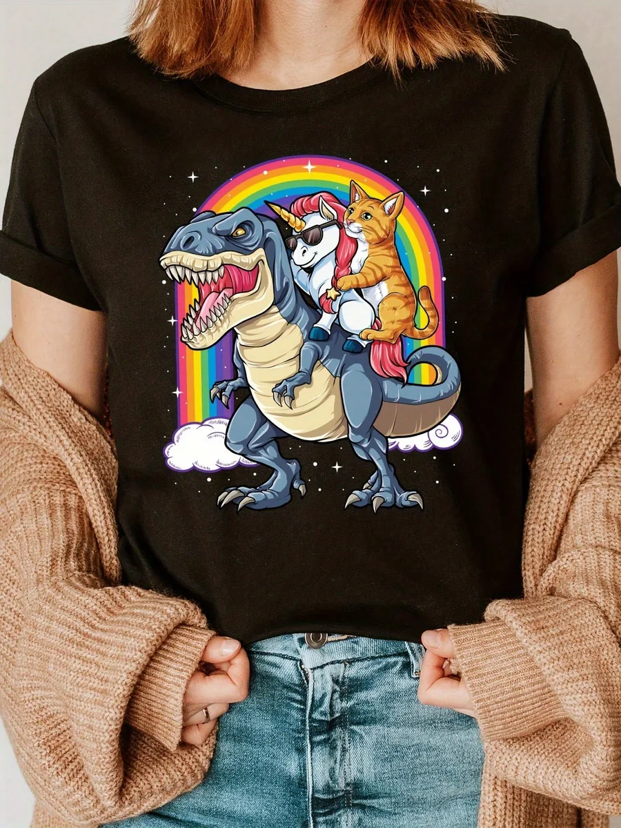 彩色幻想角色印花的成衣原图
